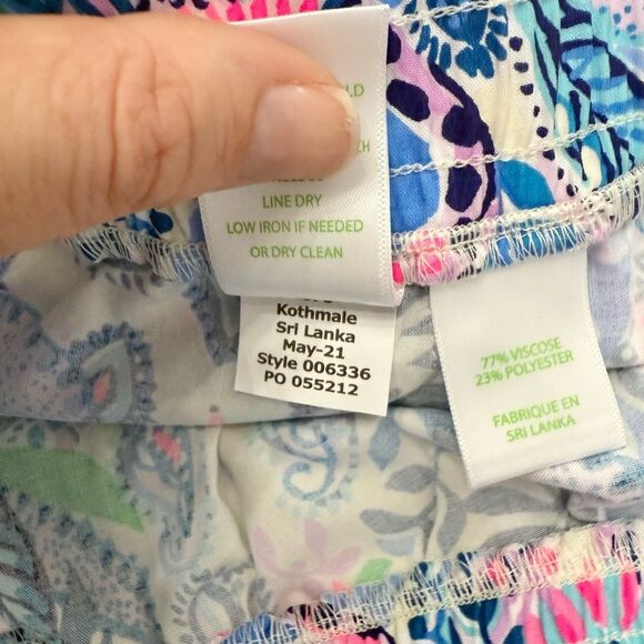 Lilly Pulitzer Womens Blue Macadamia Haute Cature Engineered Katia Short Medium - Picture 5 of 6